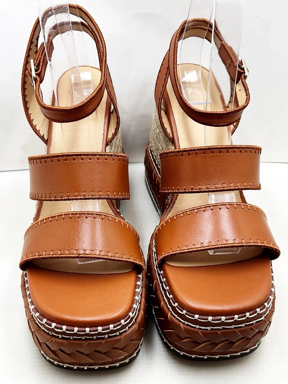 🆕{Castañer} Faure Leather & Jute Wedge Espadrilles